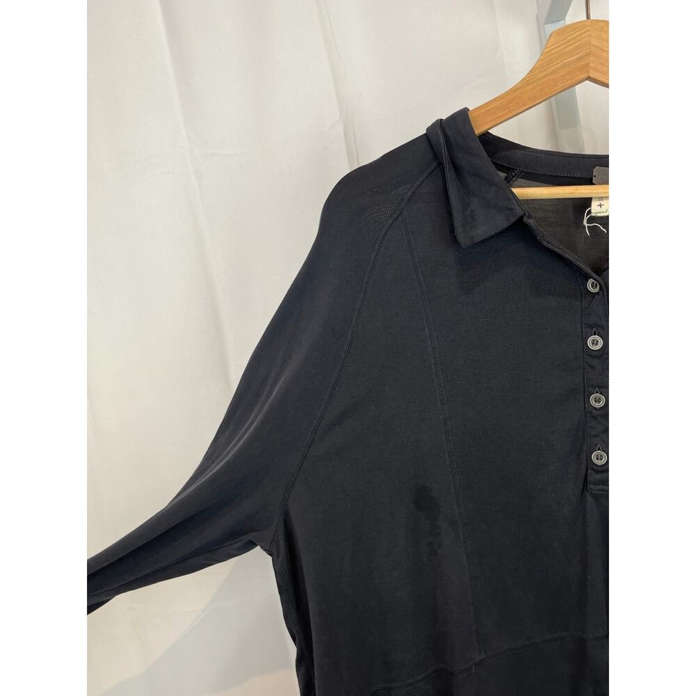 WE THE FREE People Henley Hi Low Tunic Top  Size S Collared Long Sleeve Gray - Picture 5 of 9